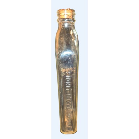 Antique Glass Bottle Embossed Dr. Caldwell Clear Cork - Picture 2 of 9